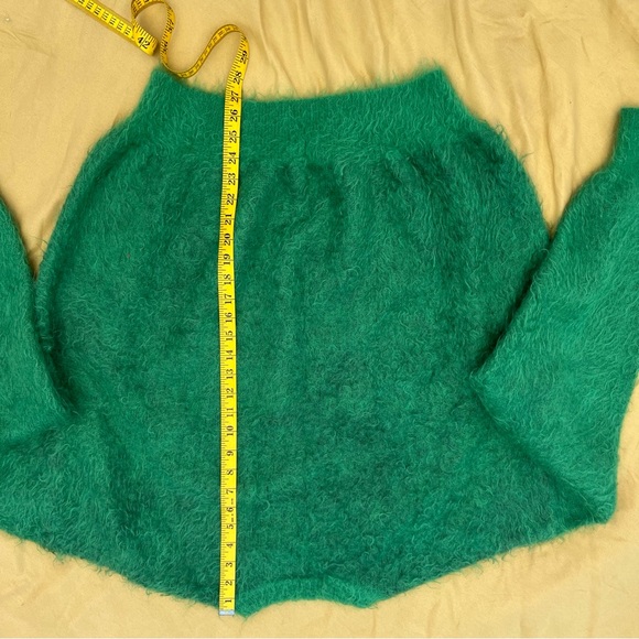 Saint Michael MX6 Mxxxxxx Sweater Size XL Green Knit Mohair Wool Nylon Logo RARE - Picture 11 of 11